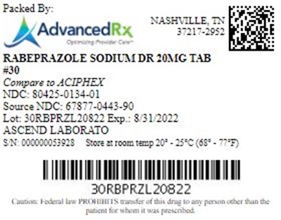 Rabeprazole Sodium Dr Qty 30 Ndc 80425 0134